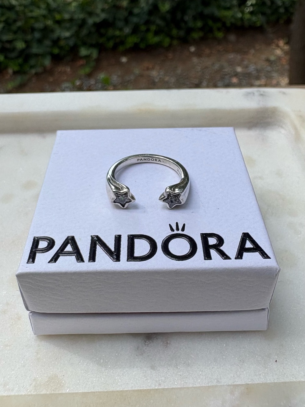 Pandora Silver Star Open Ring - Silver